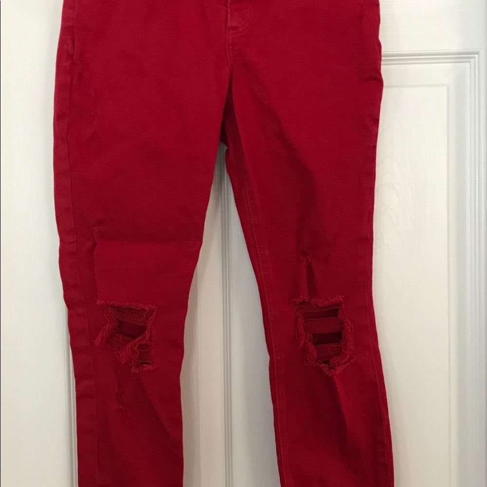 Women’s Express red ankle jeans